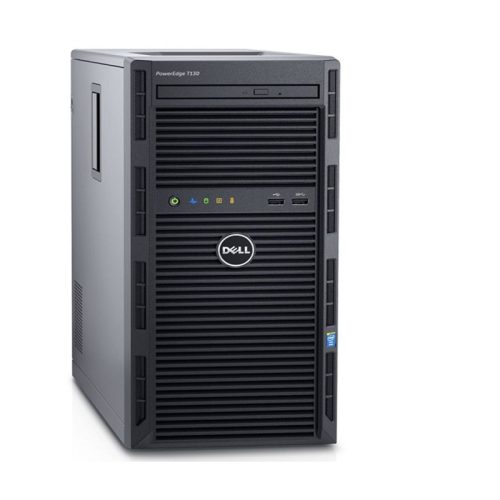 Dell Power edge T130 – 4x 3.5 Cabled, Intel Xeon E3-1220 v6 3.0GHz, 8M cache, 4C/4T, turbo (80W), 8GB UDIMM, 2133MT/s, ECC, 1 x 1TB 7.2K RPM SATA 6Gbps 3.5in Cabled Hard Drive,iDRAC8, Basic, DVD+/-RW SATA Internal